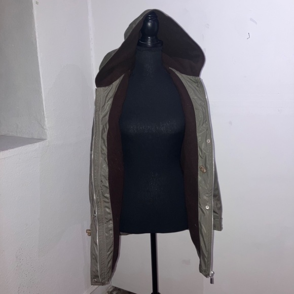 Metallic gray/brown lined coat - Picture 3 of 15